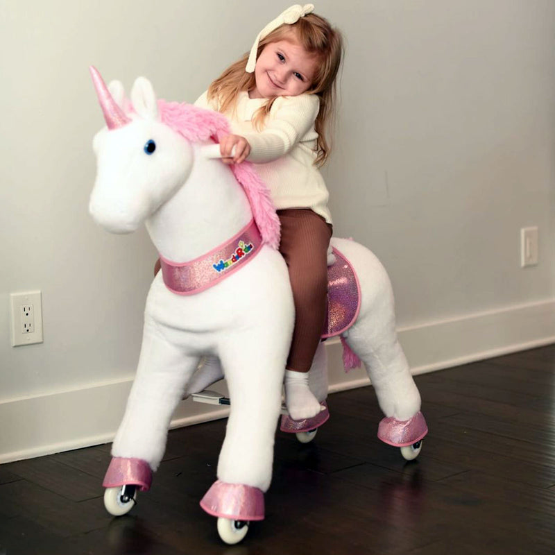 WondeRides Kids Ride on Horse Unicorn Riding Rocking Walking Riding Pony Cycle Toys for Children Boys Girls