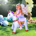 WondeRides Kids Ride on Horse Unicorn Riding Rocking Walking Riding Pony Cycle Toys for Children Boys Girls