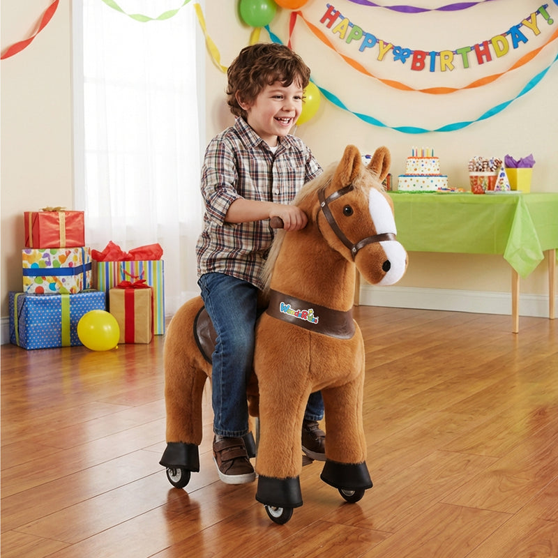 WondeRides Ride-On Horse & Unicorn – Plush Walking Pony for Kids 3