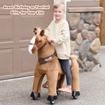 WondeRides Official Horse Kids Ride on Rocking Horse Toy Plush Riding Walking Unicorn Cycle