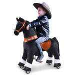 WondeRides Kids Ride on Walking Horse Ride on Black Horse Toys M347-1