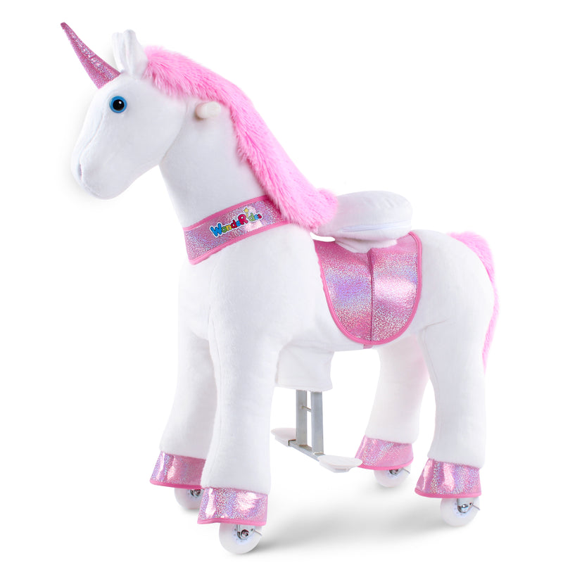 WondeRides Official Horse Kids Ride on Rocking Horse Toy Plush Riding Walking Unicorn Cycle