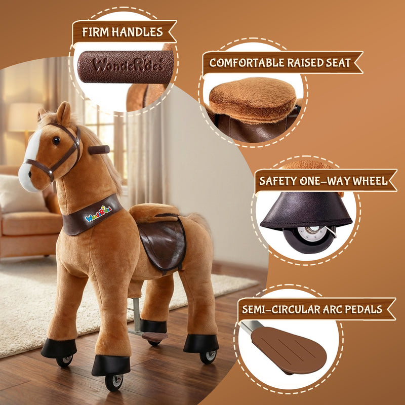WondeRides Ride-On Horse & Unicorn – Plush Walking Pony for Kids 3