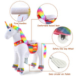 WondeRides Official Horse Kids Ride on Rocking Horse Toy Plush Riding Walking Unicorn Cycle