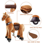 WondeRides Official Horse Kids Ride on Rocking Horse Toy Plush Riding Walking Unicorn Cycle