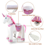 WondeRides Official Horse Kids Ride on Rocking Horse Toy Plush Riding Walking Unicorn Cycle