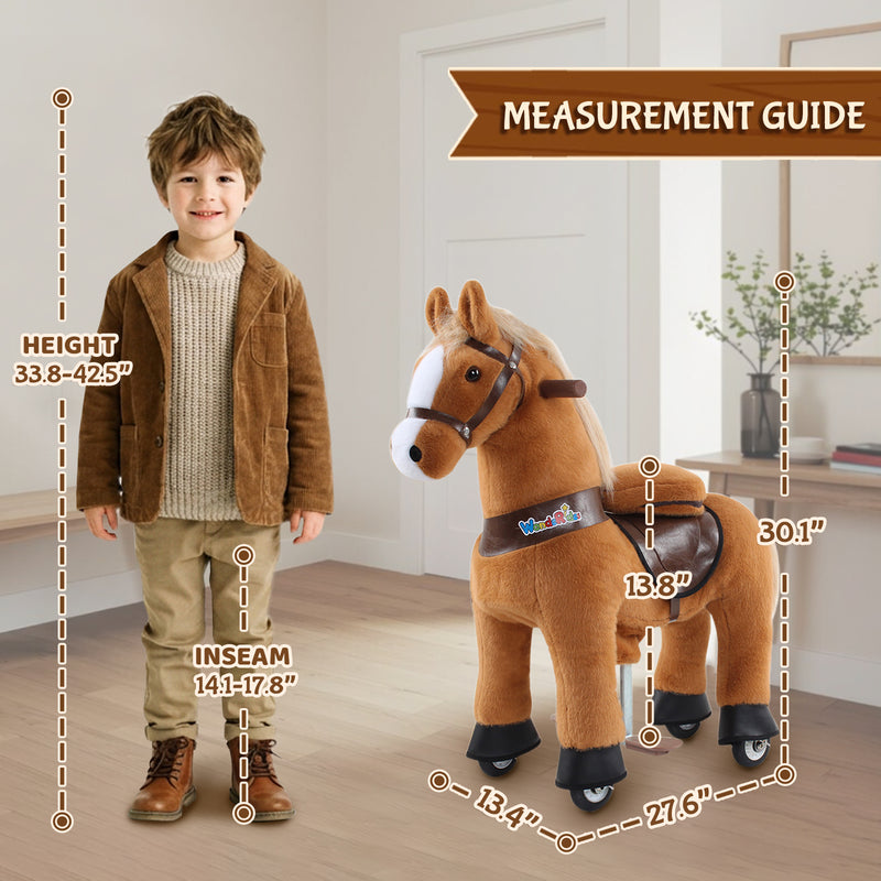 WondeRides Ride-On Horse & Unicorn – Plush Walking Pony for Kids 3
