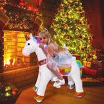 WondeRides Official Horse Kids Ride on Rocking Horse Toy Plush Riding Walking Unicorn Cycle