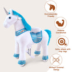 WondeRides Kids Ride on Horse Unicorn Riding Rocking Walking Riding Pony Cycle Toys for Children Boys Girls