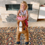 WondeRides Official Ride on Horse for Girls and Boys Plush Horse Gift Walking Horse Riding Toy with Wheels Size 4 for 4-9 Years M445 Minimal Use