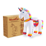 WondeRides Offical Ride on Unicorn Toy for Boys and Girls Plush Walking Horse Riding Pony Size 3 for 3-4 Years M332 Minimal Use