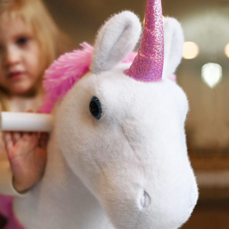 WondeRides Kids Ride on Horse Unicorn Riding Rocking Walking Riding Pony Cycle Toys for Children Boys Girls