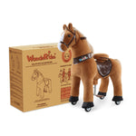 WondeRides Official Ride on Horse for Girls and Boys Plush Horse Gift Walking Horse Riding Toy with Wheels Size 4 for 4-9 Years M445 Minimal Use