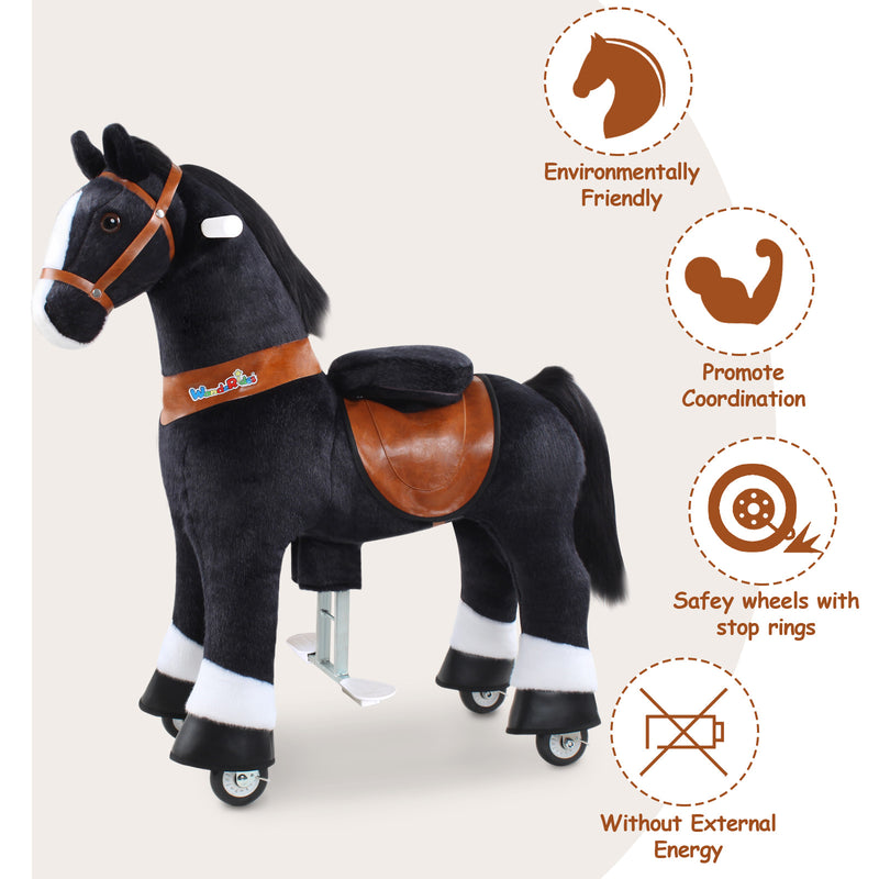 WondeRides Ride On Walking Horse with Easy Rolling Wheels for Kids 4 9 WondeRides Inc