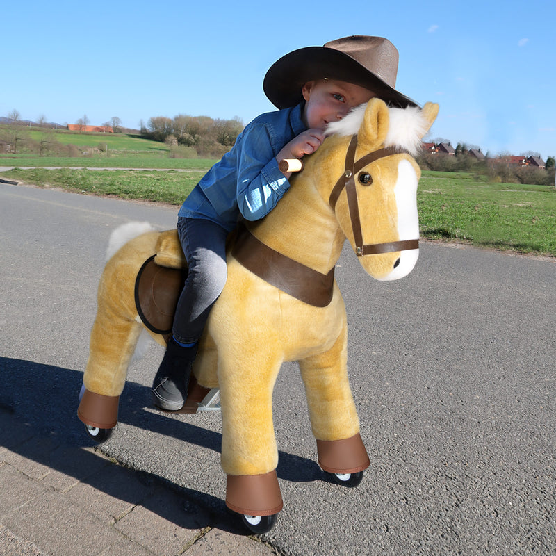 WondeRides Kids Ride on Horse Pony Toy for Boys and Girls Premium Plush Walking Horse Riding Pony