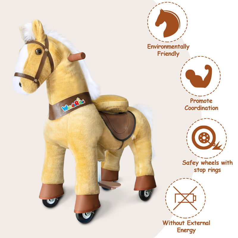 WondeRides Kids Ride on Horse Pony Toy for Boys and Girls Premium Plush Walking Horse Riding Pony