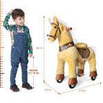 WondeRides Kids Ride on Horse Pony Toy for Boys and Girls Premium Plush Walking Horse Riding Pony