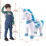 WondeRides Kids Ride on Horse Unicorn Riding Rocking Walking Riding Pony Cycle Toys for Children Boys Girls
