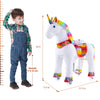 WondeRides Ride on Rainbow Unicorn Toys,Rocking Horse riding Pony Toy for Kids 4-9 Years Old M432