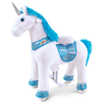 WondeRides Official Horse Kids Ride on Rocking Horse Toy Plush Riding Walking Unicorn Cycle