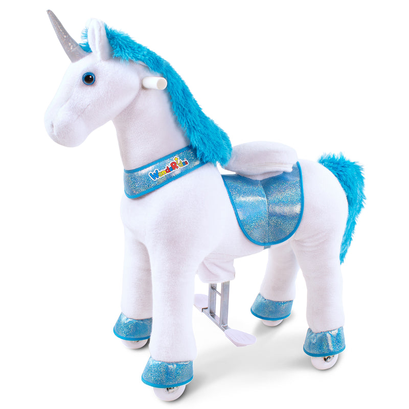 WondeRides Official Horse Kids Ride on Rocking Horse Toy Plush Riding Walking Unicorn Cycle
