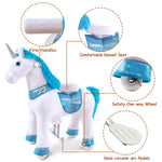 WondeRides Official Horse Kids Ride on Rocking Horse Toy Plush Riding Walking Unicorn Cycle