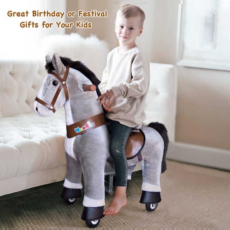 WondeRides Kids Ride on Horse Pony Toy for Boys and Girls Premium Plush Walking Horse Riding Pony