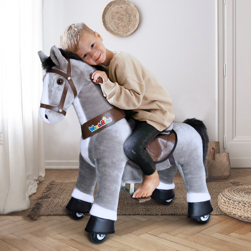 WondeRides Kids Ride on Horse Pony Toy for Boys and Girls Premium Plush Walking Horse Riding Pony