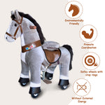 WondeRides Kids Ride on Horse Pony Toy for Boys and Girls Premium Plush Walking Horse Riding Pony
