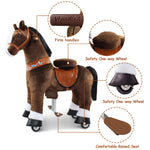 WondeRides Ride on Horse Toy for Boys and Girls Premium Plush Walking Horse Riding Pony