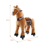 WondeRides Ride on Horse Toy for Boys and Girls Premium Plush Walking Horse Riding Pony