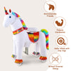 WondeRides Ride on Rainbow Unicorn Toys for Girls Ride on Horse Riding Pony Toy for Kids 4-9 Years Old M432