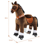 WondeRides Ride on Horse Toy for Boys and Girls Premium Plush Walking Horse Riding Pony